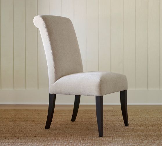 PB Comfort Roll Upholstered Dining Chair by Pottery Barn