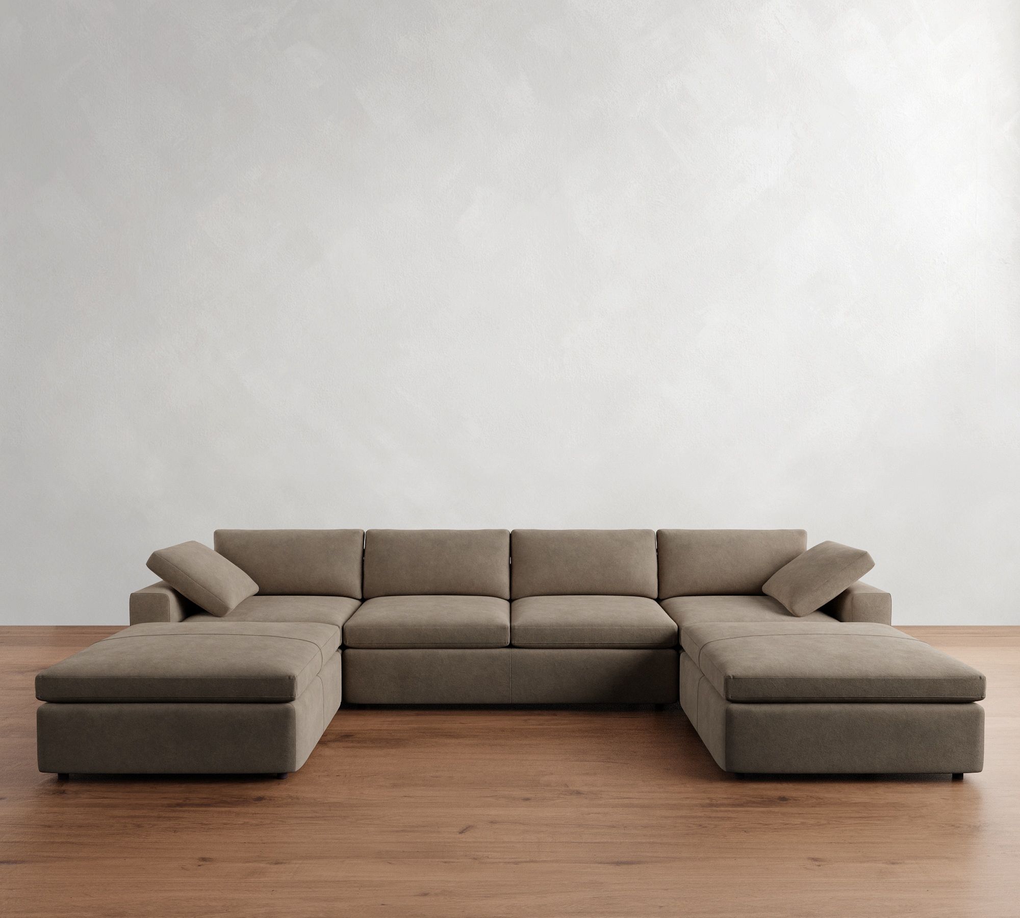 Dream Leather Modular Double Chaise Sectional (155") - thumbnail 6
