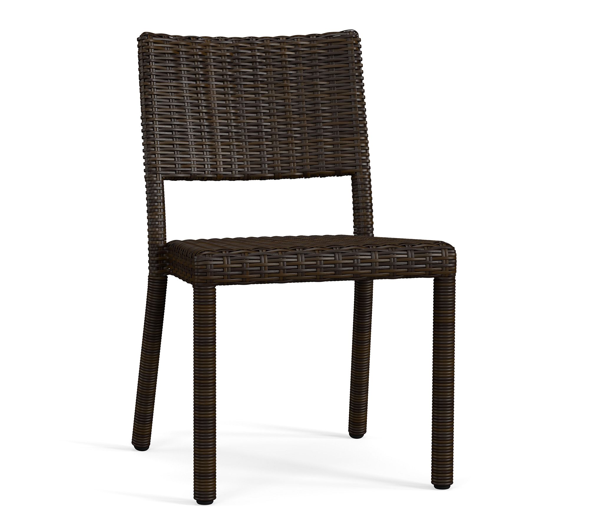 Torrey Wicker Stackable Outdoor Dining Chair, Espresso