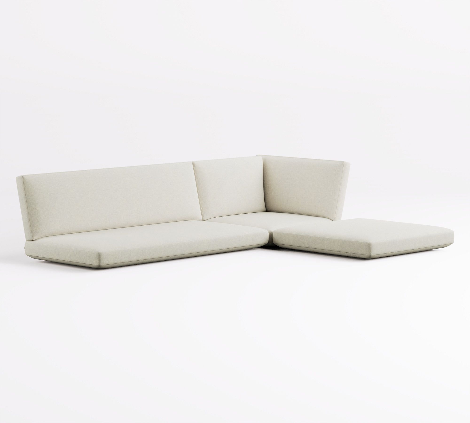 3-Piece Platform Loveseat Sectional Cushion Set thumbnail 4