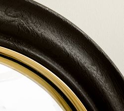 Chris Loves Julia Convex Mirror with Brass Frame