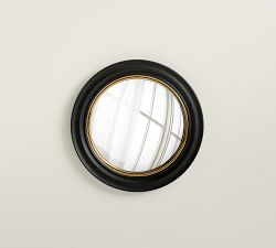 Chris Loves Julia Convex Mirror with Brass Frame