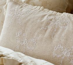LoveShackFancy Embroidered Bows Pillow Cover