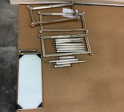 Open Box: Everson Tall Metal Storage Shelf - Polished Nickel