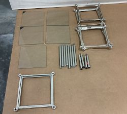 Open Box: Everson Tall Metal Storage Shelf - Polished Nickel