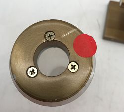 Open Box: Frances Double Tube Sconce (22") - Tumbled Brass, Alabaster
