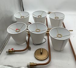 Open Box: Harrison Leather Mobile Chandelier (47") - Vintage Brass