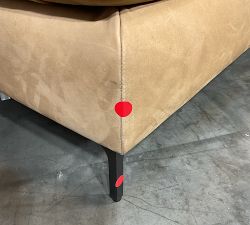 Open Box: Jake Leather Right Loveseat - Nubuck Camel