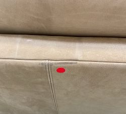 Open Box: Jake Leather Right Loveseat - Nubuck Camel