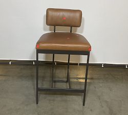 Open Box: Lowen Leather Counter Stool - Signature Maple, Bronze