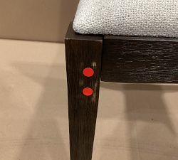 Open Box: Monty Cane Dining Chair - Performance Boucle Oatmeal, Vintage Amber
