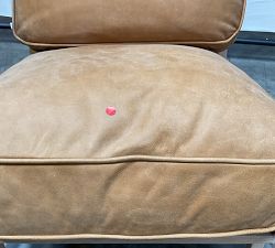 Open Box: Raylan Leather Armchair - Keystone Sandstone, Light Ash