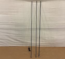 Open Box: Standard Curtain Rod &amp; Wall Bracket (166"-240", 0.75" Dia) - Matte Black