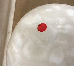 Open Box: Windham Alabaster Dome Pendant (12") - Tumbled Brass