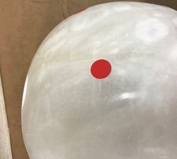 Open Box: Windham Alabaster Dome Pendant (12") - Tumbled Brass