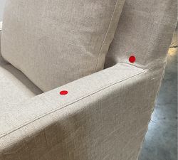 Open Box: Ayden Square Arm Slipcovered Swivel Glider - Performance Everydaylinen™ Oatmeal