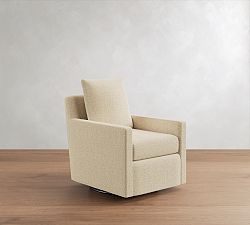 Open Box: Ayden Square Arm Slipcovered Swivel Glider - Performance Everydaylinen™ Oatmeal