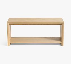 Open Box: Blair Herringbone Shoe Bench (36") - Washed Oak