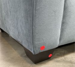 Open Box: Buchanan Square Arm Upholstered Twin Sleeper Sofa (54") - Performance Everydayvelvet™ Slate