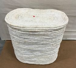 Open Box: Coil Double Hamper - Whitewash