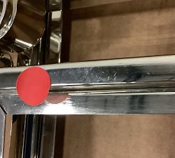 Open Box: Everson Tall Metal Storage Shelf (15.5"W x 59"H) - Polished Nickel