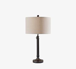 Open Box: Fig Iron Adjustable Table Lamp (28") - Antique Bronze, Oatmeal