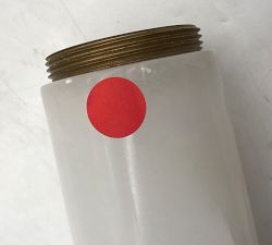 Open Box: Frances Alabaster Double Tube Sconce (22") - Tumbled Brass