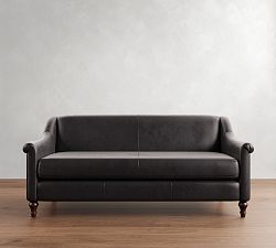 Open Box: Josie Leather Loveseat Sofa (73") - Vintage Midnight