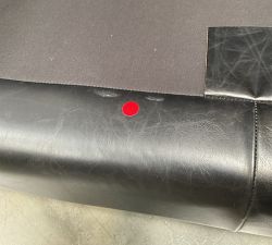 Open Box: Josie Leather Loveseat Sofa (73") - Vintage Midnight