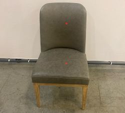 Open Box: Layton Leather Grand Dining Chair - Statesville Iron, Seadrift