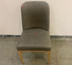 Open Box: Layton Leather Grand Dining Chair - Statesville Iron, Seadrift
