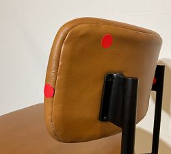 Open Box: Maison Leather Bar Stool (30") - Statesville Caramel, Antique Bronze