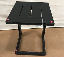 Open Box: Malibu Metal Rectangular Outdoor C-Table (24.5"H) - Black