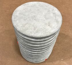 Open Box: Naples Round Outdoor Accent Table (13") - Light Gray