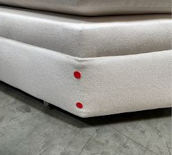 Open Box: Pearce Modern Square Arm Wedge - Performance Textured Chenille White