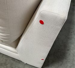 Open Box: Pearce Modern Square Arm Wedge - Performance Textured Chenille White