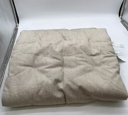 Open Box: Quilted Sofa Topper, Medium - Linen Oatmeal