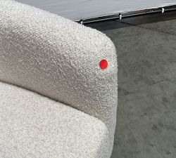 Open Box: Remmy Upholstered Petite Swivel Chair (32") - Luxe Boucle Ivory