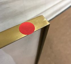 Open Box: Stowe Modern Metal Frames, 25"x25" (8"W x10"L Opening) - Brass