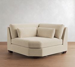 Open Box: York Slope Arm Deep Seat Wedge - Performance Boucle Oatmeal, Espresso