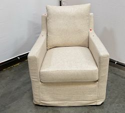 Open Box: Ayden Square Arm Slipcovered Swivel Glider - Performance Everydaylinen™ Oatmeal
