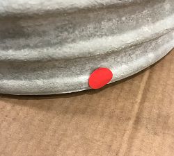 Open Box: Naples Round Outdoor Accent Table (13") - Light Gray