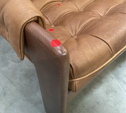 Open Box: Callum Leather Chair - Heirloom Sienna, Terra Brown