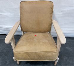 Open Box: Raylan Leather Chair - Keystone Sandstone, Light Ash