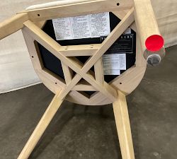 Open Box: Vintners Spindled Dining Chair - Rustic Linen Parchment, Savanna