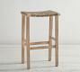 Fenton Woven Backless Leather Bar &amp; Counter Stools