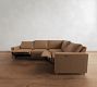 Westwood Square Arm Leather Reversible Power Reclining Sectional (119")