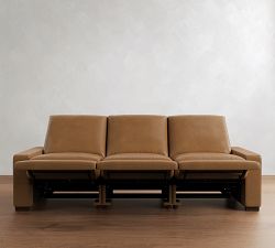 Turner Square Arm Leather Power Reclining Sofa (73"&ndash;104")
