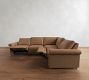 Westwood Roll Arm Leather Reversible Power Reclining Sectional (122")