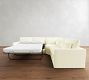 Westwood Slim Arm Deep Seat Slipcovered 3-Piece Wedge Sleeper Sectional (129")